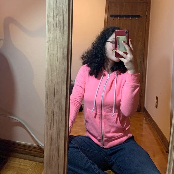 PINK ZIP-UP JACKET WITH CAP - Picture 2 of 5